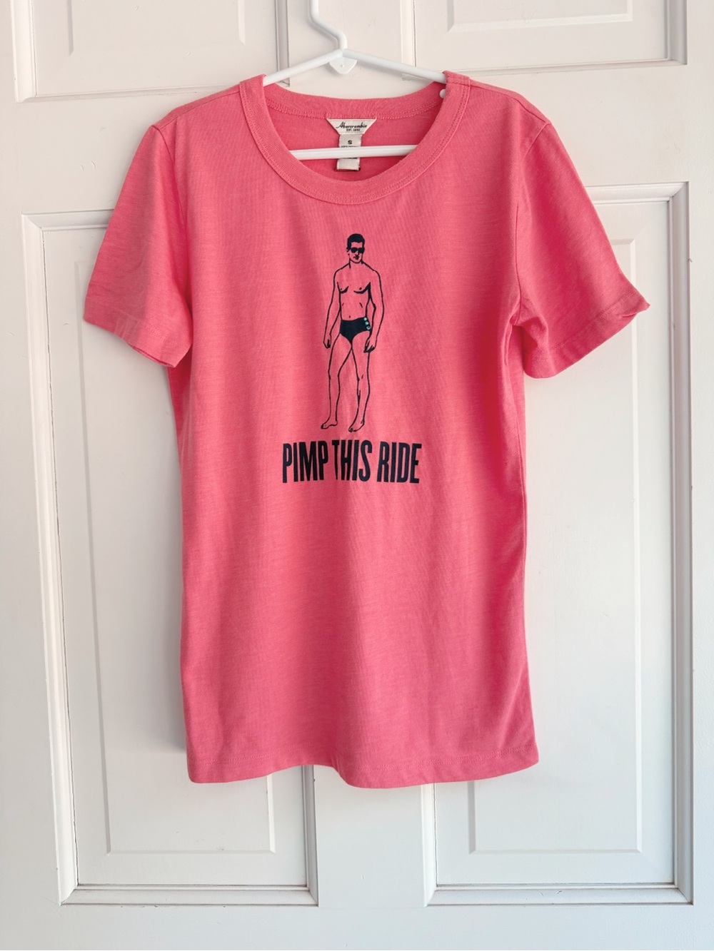 Abercrombie & Fitch Pink Y2K Tee Shirt funny